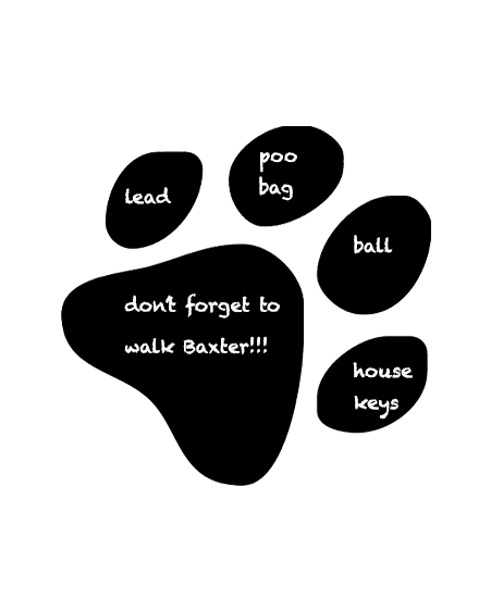 blackboard pawprint