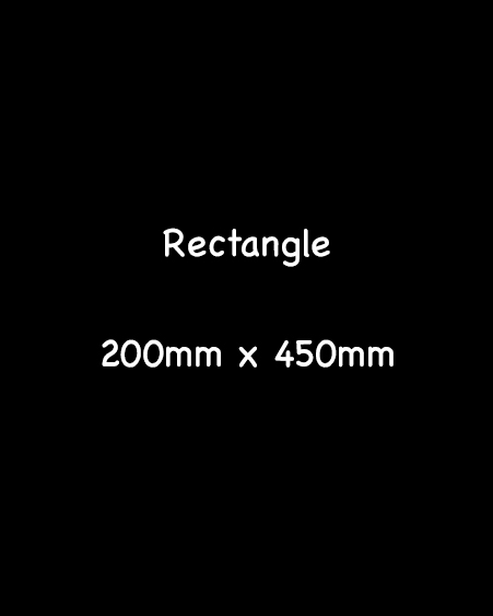 blackboard rectangle 200mm x 450mm